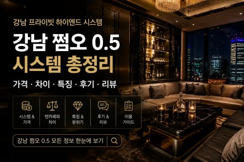 강남 쩜오 총정리